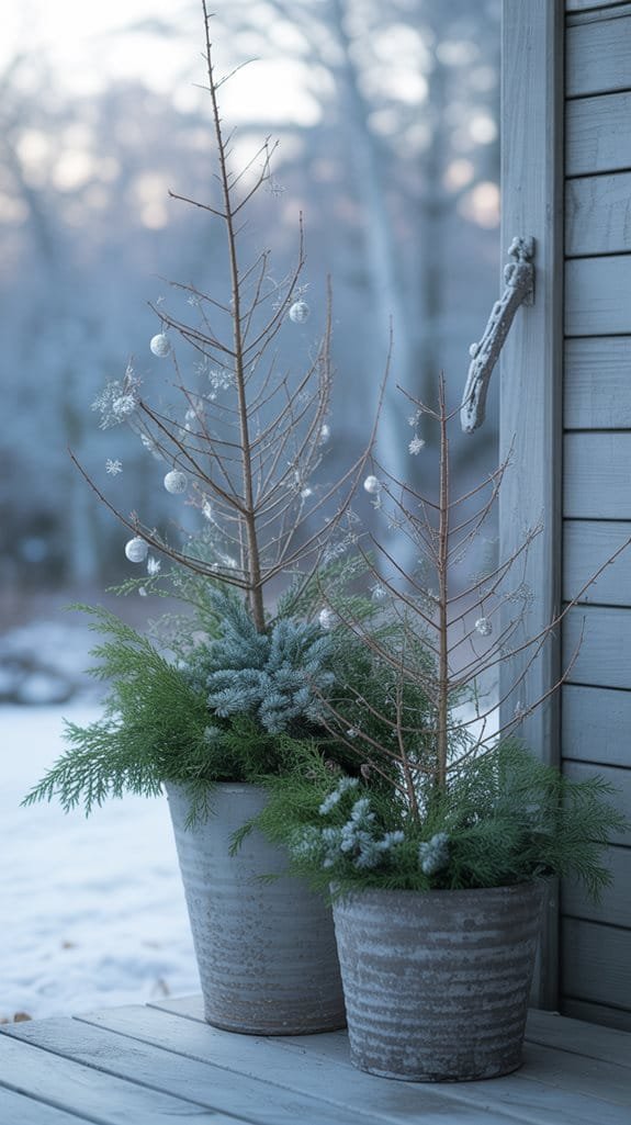 vertical interest with twigs