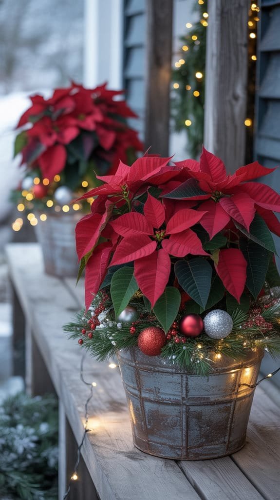 vibrant poinsettia color combinations