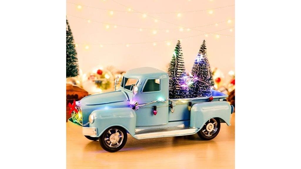 vintage blue metal truck