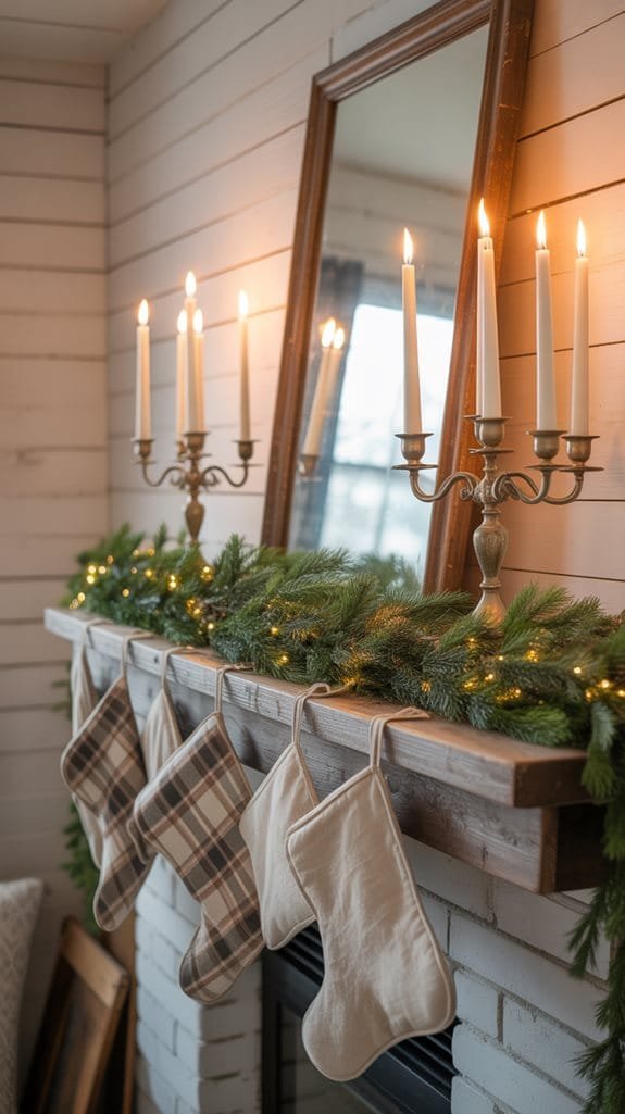 vintage farmhouse mantel decor