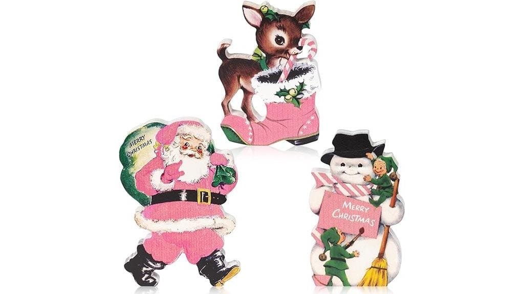 vintage pink christmas decor