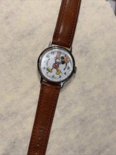 Vintage Bradley Swiss Disney Mickey Mouse Pie Eyed Mechanical Watch 1960’s Works