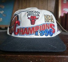 Vintage Chicago Bulls Hat NWT Snapback 1996 NBA Championship Logo Athletic