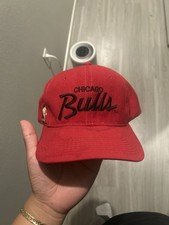 Vintage Chicago Bulls NBA Hat Sports Specialties Script Wool 90s