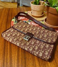 Vintage Christian Dior Trotter Purse Canvas Clutch Bag