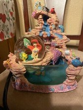 Vintage Disney Little Mermaid Under The Sea Snow Globe Water Fountain