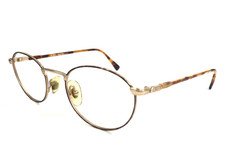 Vintage Gucci Eyeglasses Frames GG1240 FU2 Tortoise Brown Gold Oval 50-21-135
