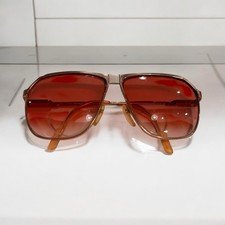 Vintage Gucci Glasses Metal Frame Italy 22K Yellow Gold Plated 80's Mens 1202