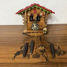 Vintage Schmeckenbecher Cuckoo Clock West Germany w/ Weights as is