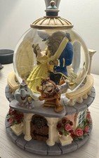 VTG RARE Retired Disney Beauty and the Beast Snow Globe “A tale as old as time”