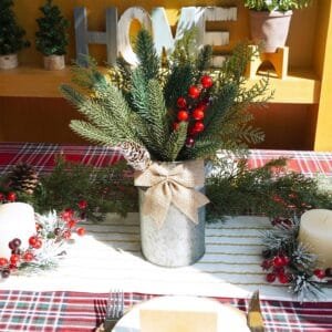 Winlyn 15" Rustic Farmhouse Christmas Centerpiece