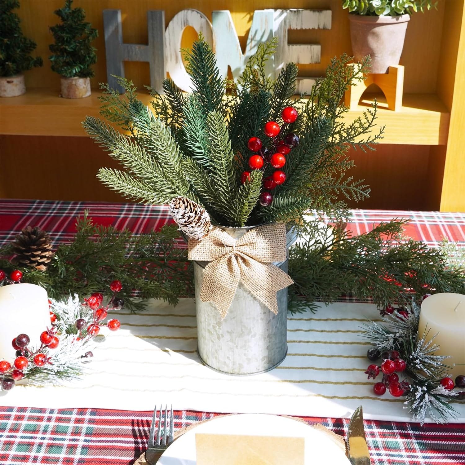 Winlyn 15" Rustic Farmhouse Christmas Centerpiece