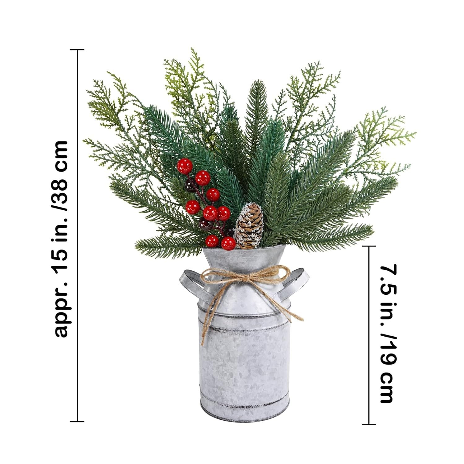 Winlyn 15" Rustic Farmhouse Christmas Centerpiece