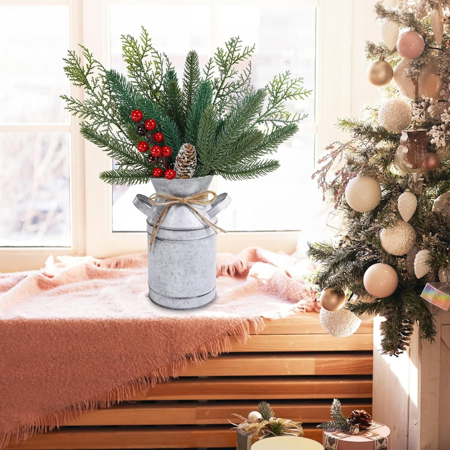 Winlyn 15" Rustic Farmhouse Christmas Centerpiece