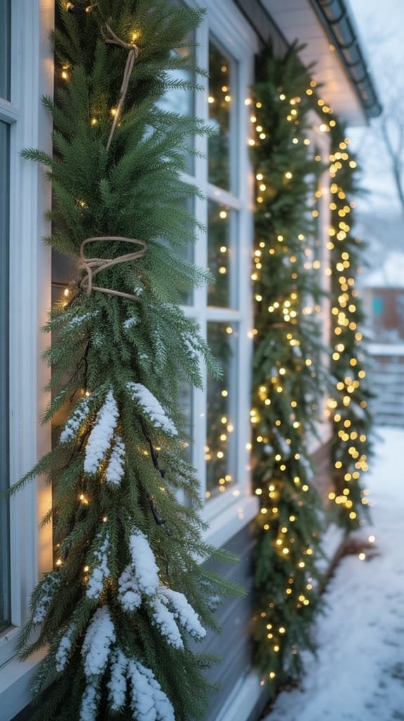 winter garland securing techniques