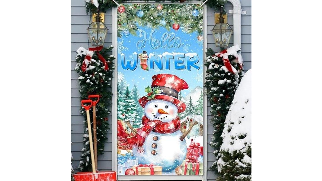 winter snowman door decoration