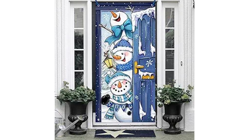 winter snowman door decoration