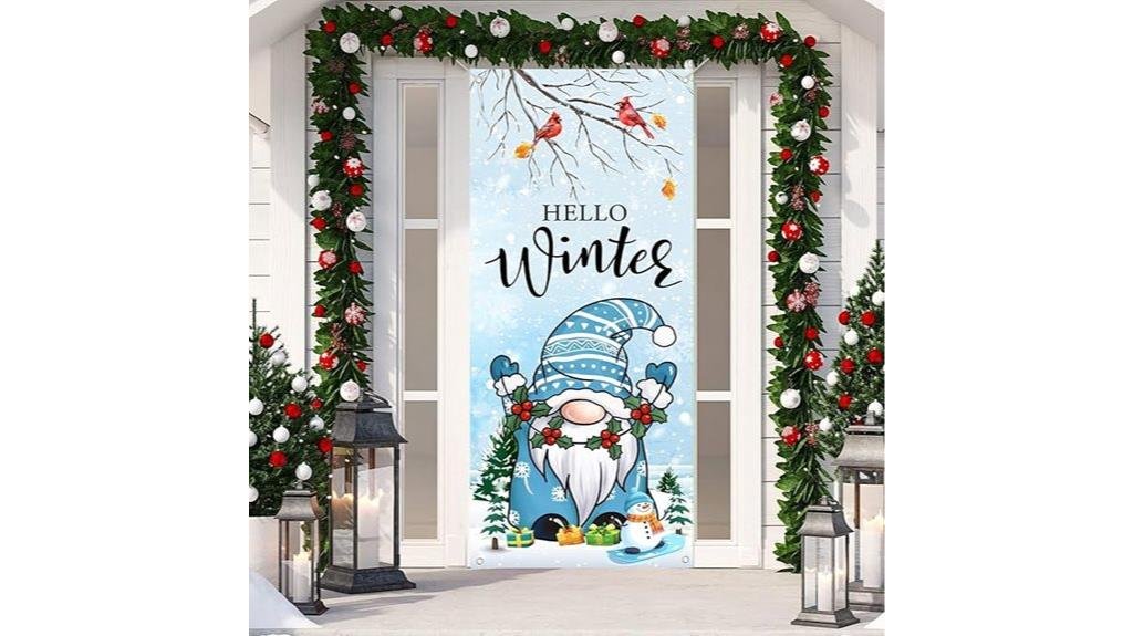 winter themed door decoration