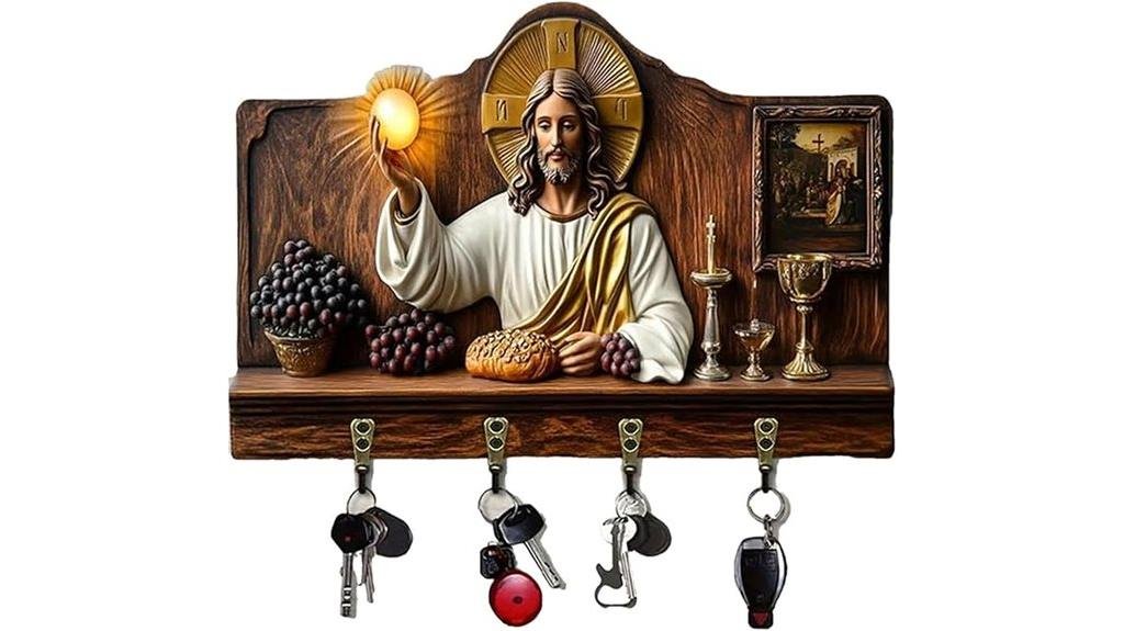 wooden key ring holder