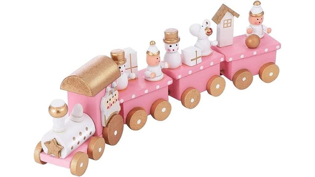 wooden mini train set