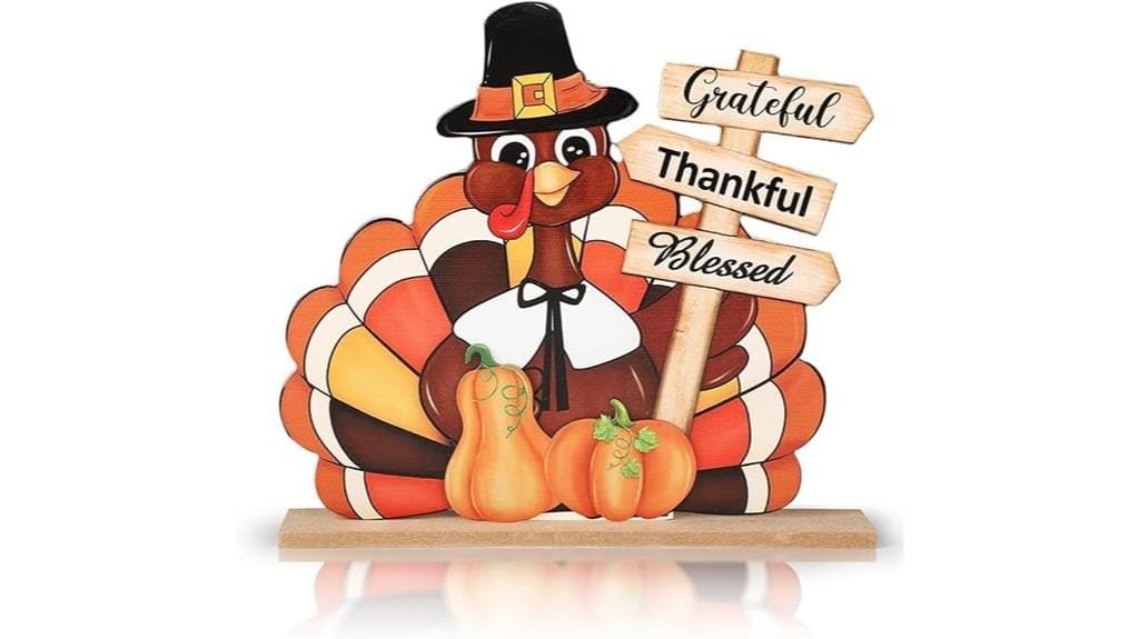 wooden turkey table sign