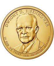 2015 D Dwight D. Eisenhower Presidential Dollar. Uncirculated From US Mint roll.