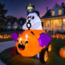 6 Ft Ghost Car Halloween Inflatable