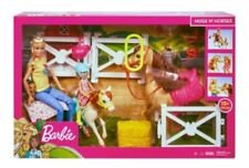 Barbie Hugs 'N' Horses Playset with Chelsea Doll, 2 Horses 15+ Accessories NIB
