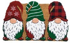 Briarwood Lane Holiday Gnomes Christmas Natural Fiber Coir Doormat
