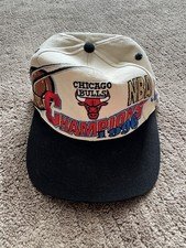 Chicago Bulls NBA 1996 Champions Logo Athletic Locker Room Snapback Hat Vtg NWT