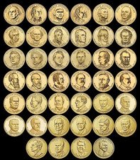 Complete Presidential Dollar Set of 40 Brilliant Uncirculated BU Coins 2007-2020