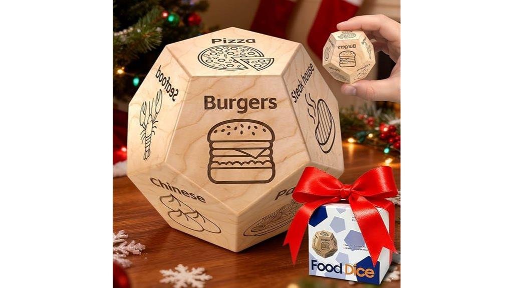 couples food themed gift dice