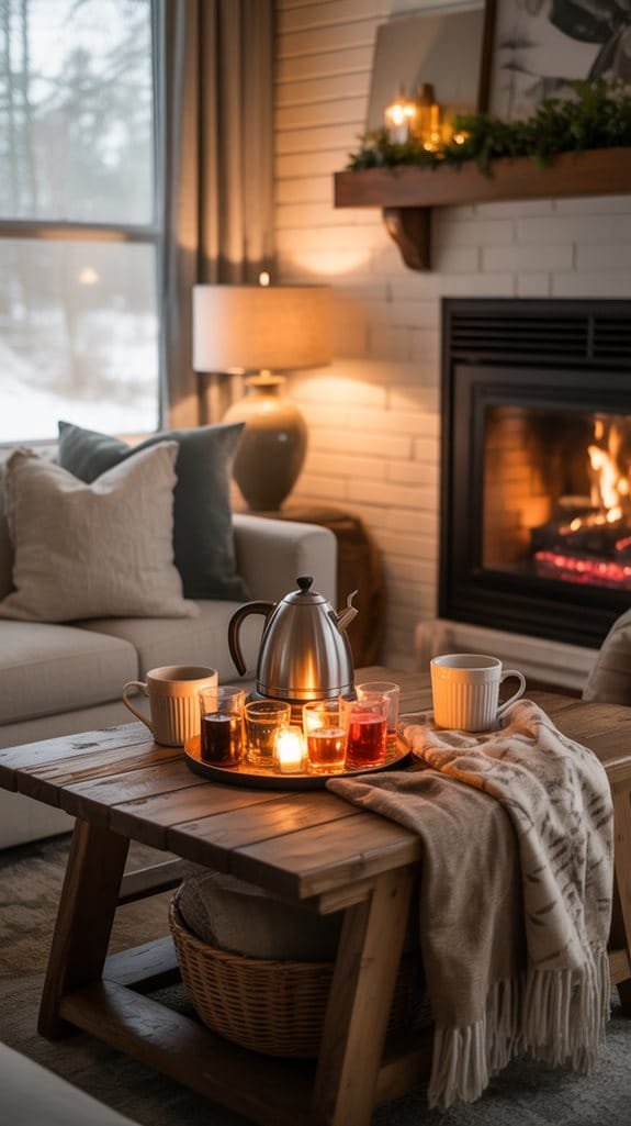 cozy hot beverage station