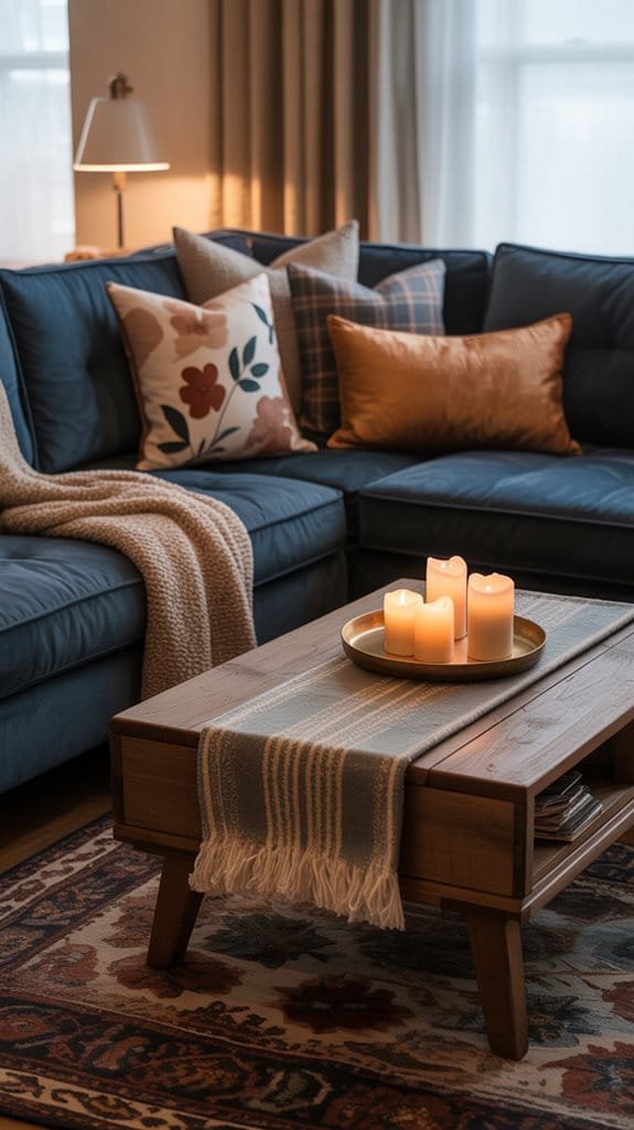 cozy pattern and texture mix