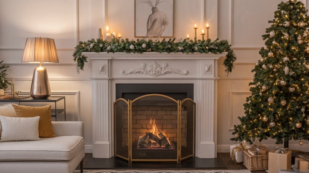 decorative screen fireplace accent