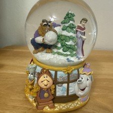 Disney Enesco Beauty And The Beast Snow Globe EUC Minuet No 1 Princess Belle