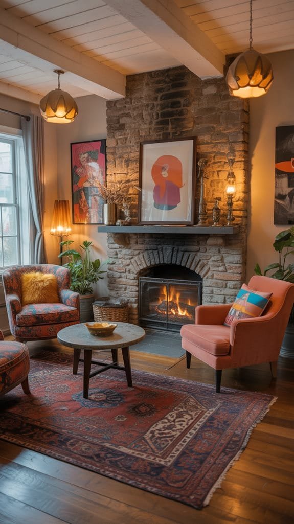 eclectic fireplace design style