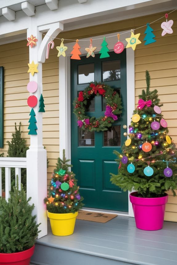 festive porch holiday decorations