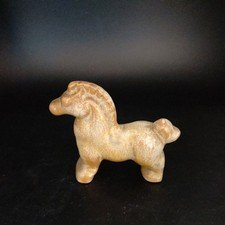 Frankoma Pottery Trojan Horse Desert Gold Miniature Pony Vintage Figurine USA