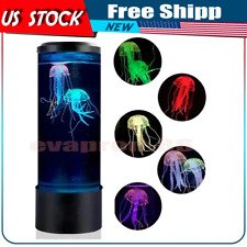 LED Jellyfish Lava Lamp USB Night Light 10" Color Changing Electric Aquarium