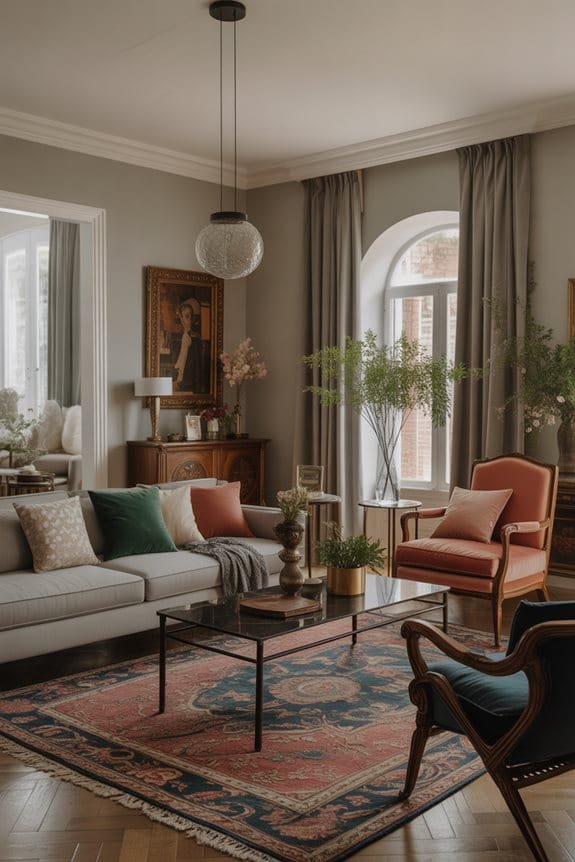 modern vintage living room blend