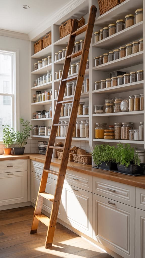 stylish pantry library ladder
