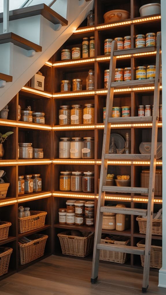 under stairs pantry transformation ideas