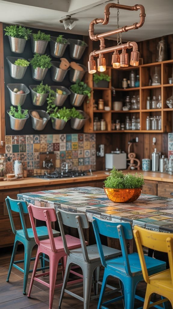 unexpected materials cozy kitchen