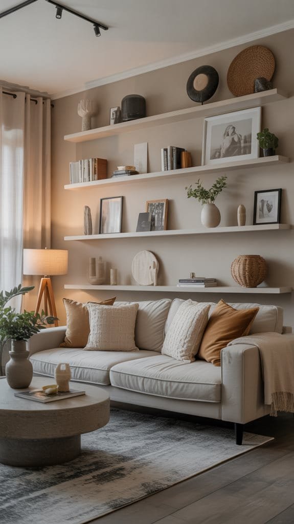 versatile floating shelf arrangements