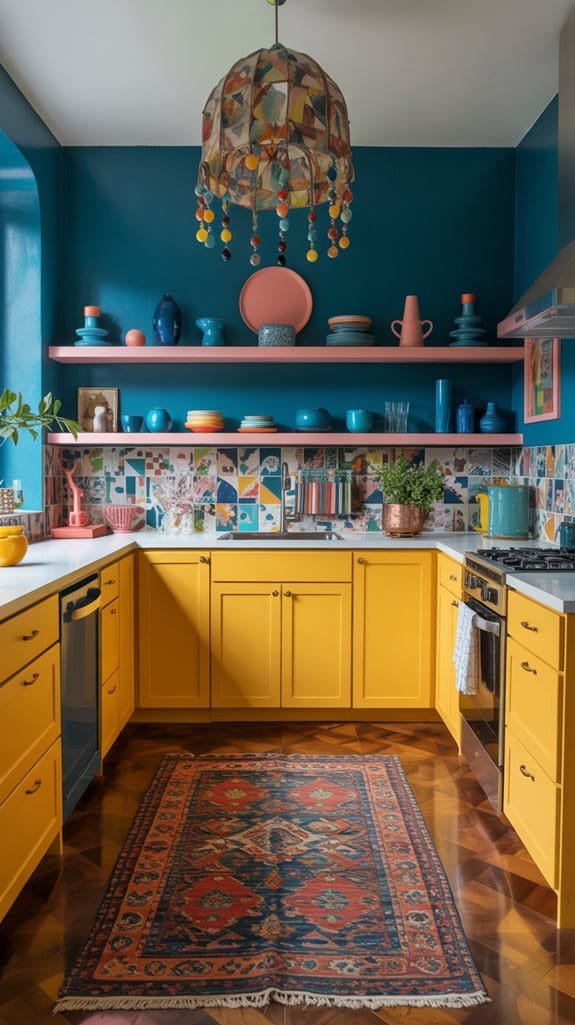 vibrant eclectic kitchen design