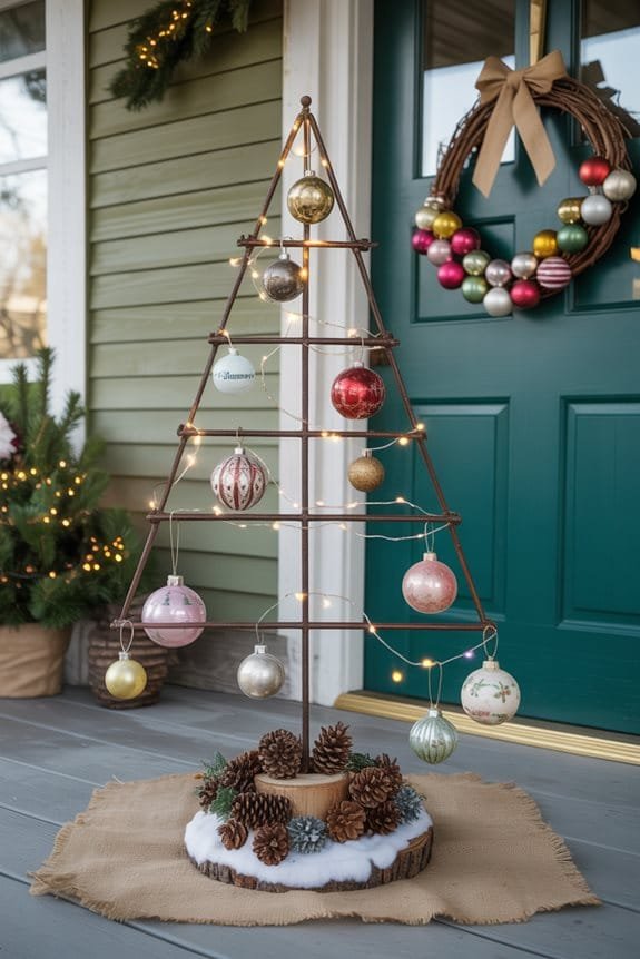 vintage ornaments festive display