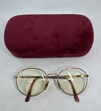 Vintage Gucci Eyeglasses Frames GG1240 FU2 Tortoise Brown Gold Oval Frame Only