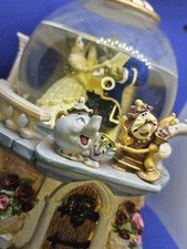 VINTAGE RETIRED BEAUTY AND THE BEAST SNOW GLOBE - DISNEY - TALE AS OLD AS TIME