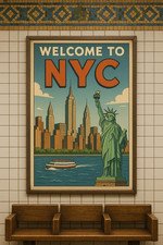 Welcome to NYC Vintage Travel Poster c1930s - 24x32”